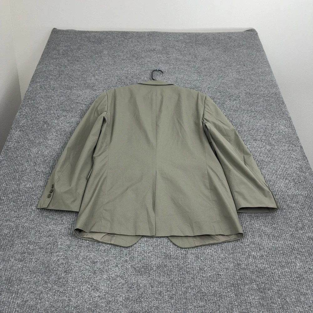 Brooks Brothers‎ Blazer Mens Olive Green Cotton Blend Two Button Professional